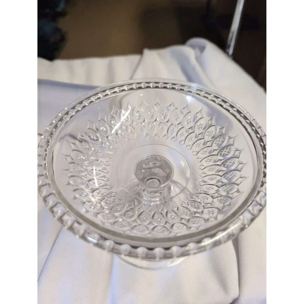 Vintage Crystal Pedestal Candy Dish - 25% Off with 5+ Items